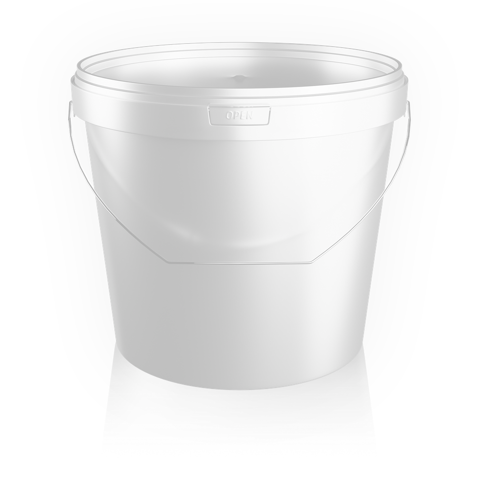 5.6 L plastic bucket with metal handle: parts diagram